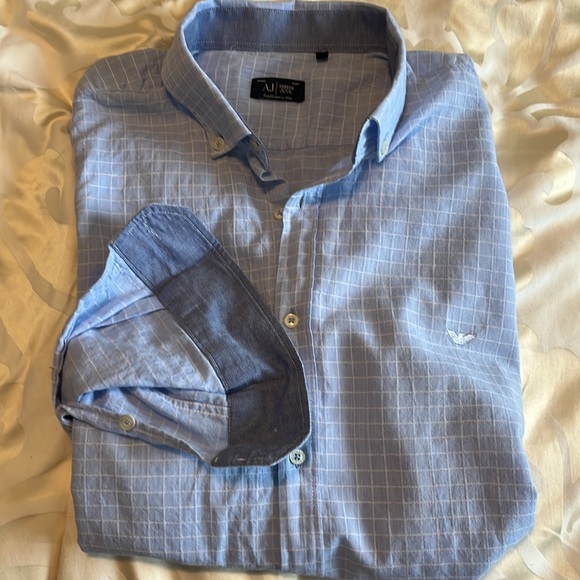 ARMANI Jeans casual button down XXL - Picture 5 of 6